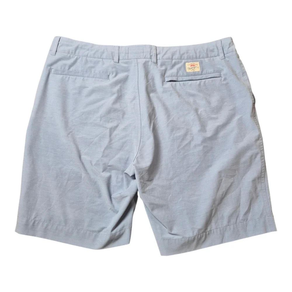 Faherty Men's 36 Belt Loop All Day Shorts Blue Stretch 8.5